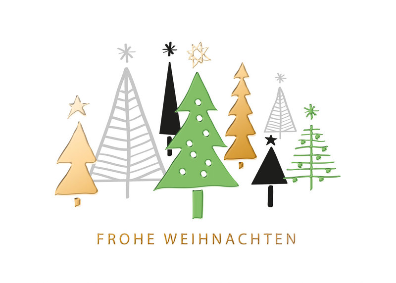 Bunte Baumbande - Weihnachtskarten vom Weihnachtskartenshop der