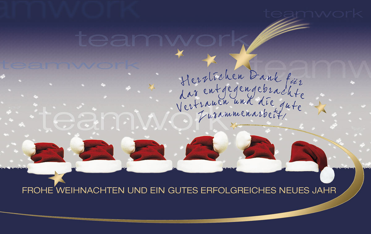 Humorvoll vom Team - Weihnachtskarten vom Weihnachtskartenshop der