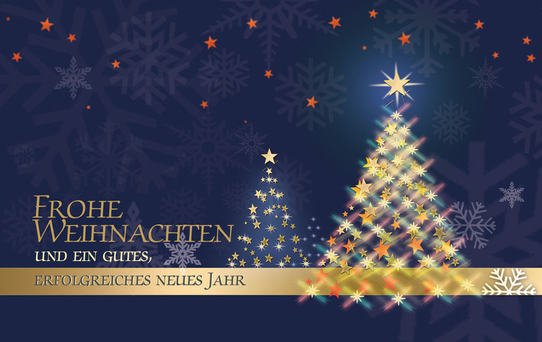 Blaue Weihnachtskarten - Weihnachtskarten vom Weihnachtskartenshop der